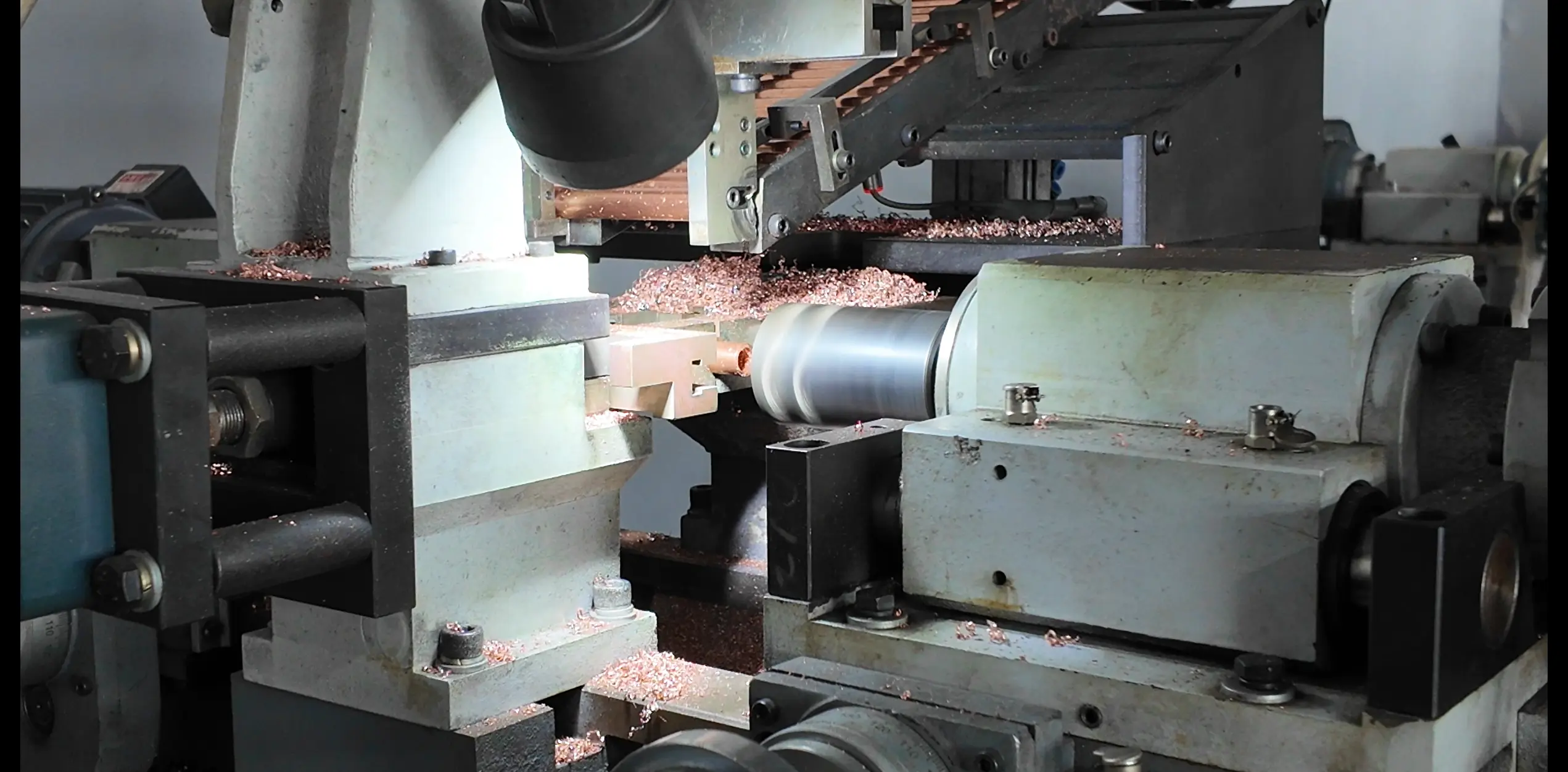 Precision hole machining for copper tube terminals
