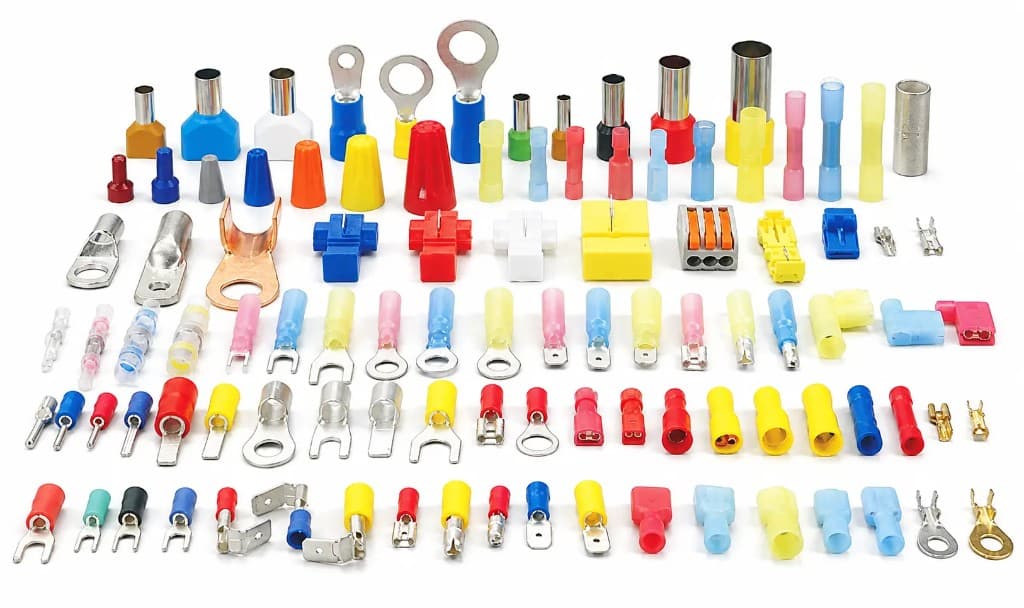Product family of insulated copper ring, fork, spade, and disconnect terminals